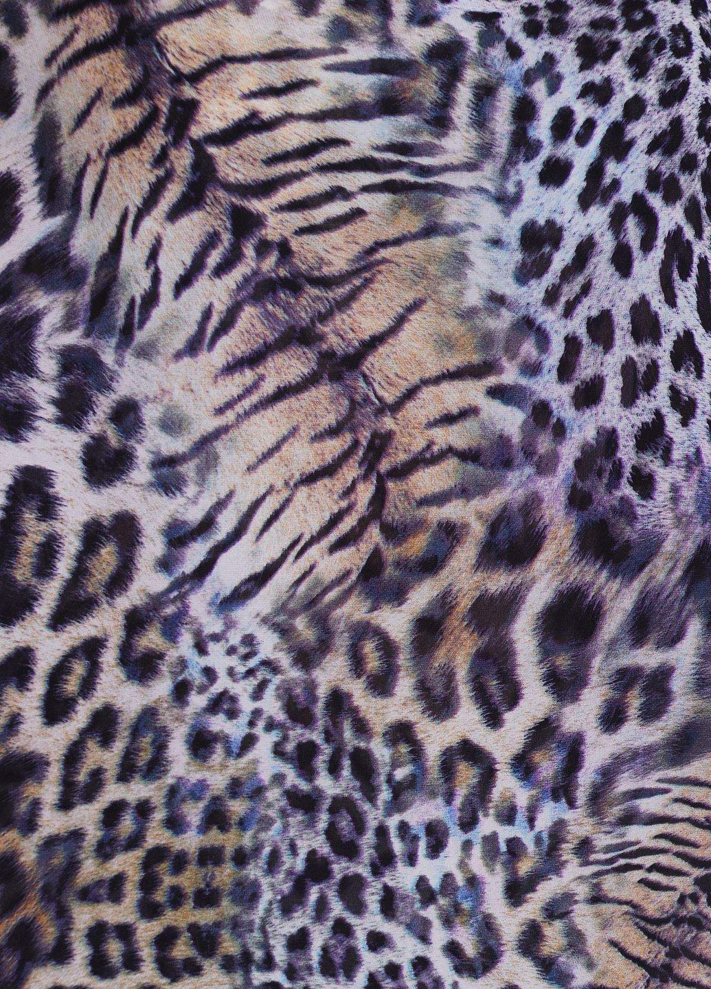 Фіолетова багатошарова блуза принт "леопард" венера фіолетовий Tatiana