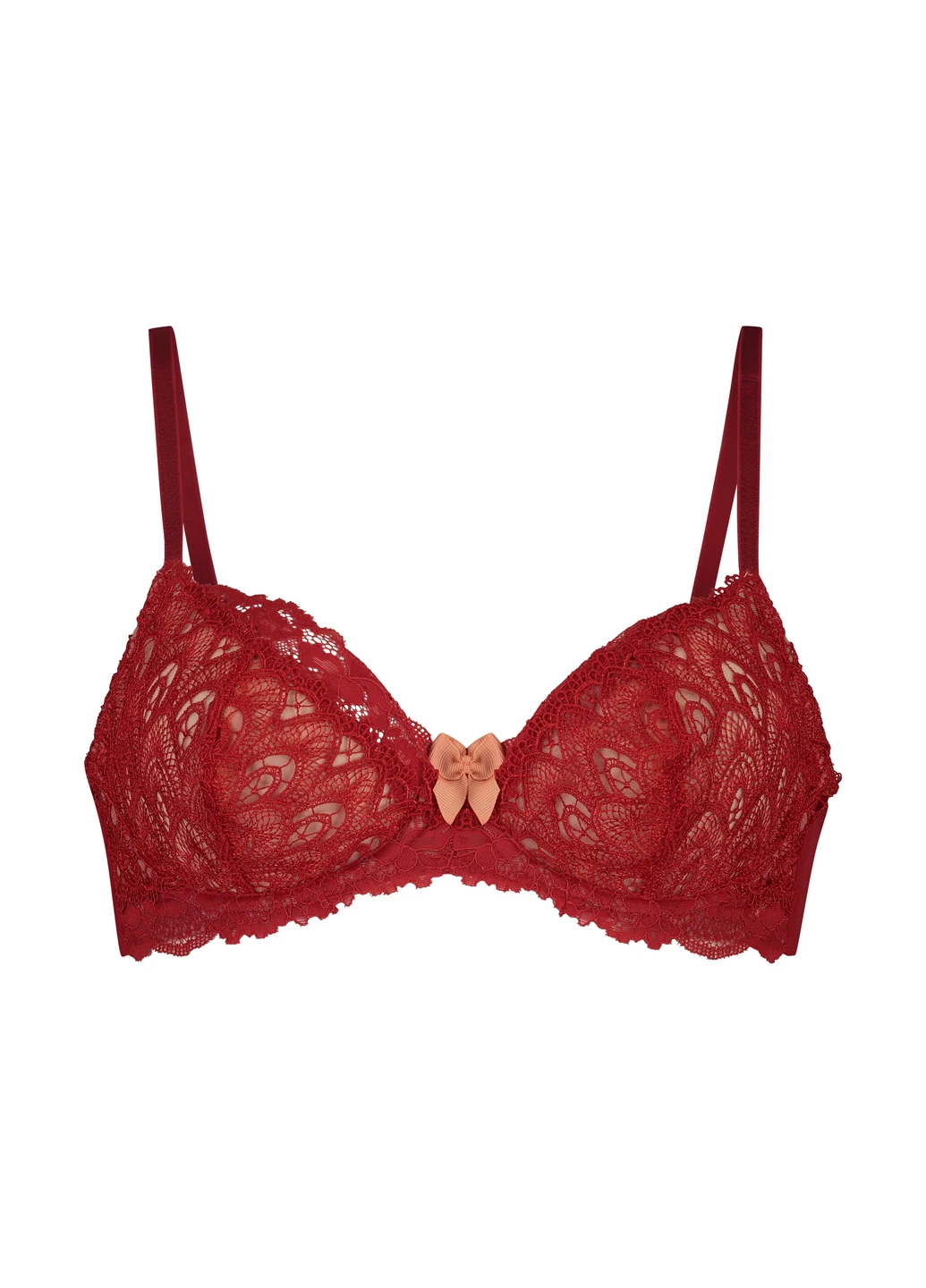 Червоний бюстгальтер Hunkemoller без кісточок поліамід