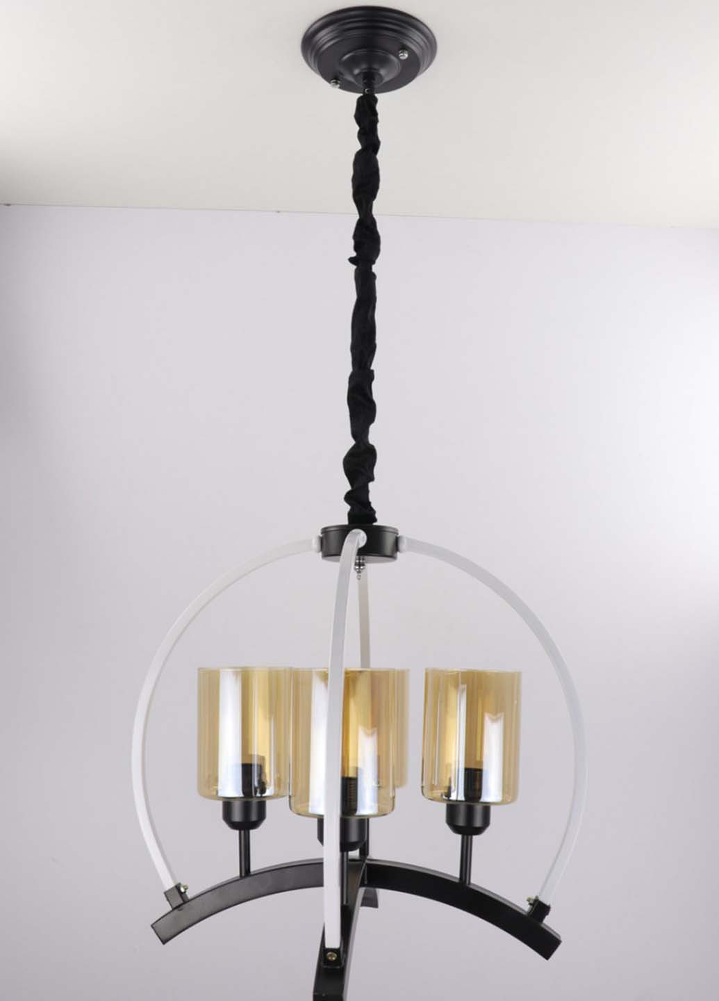 Люстра стельова підвісна в стилі LOFT (лофт) 048/4 Чорний 55х47х47 см. Handmade (234537489)