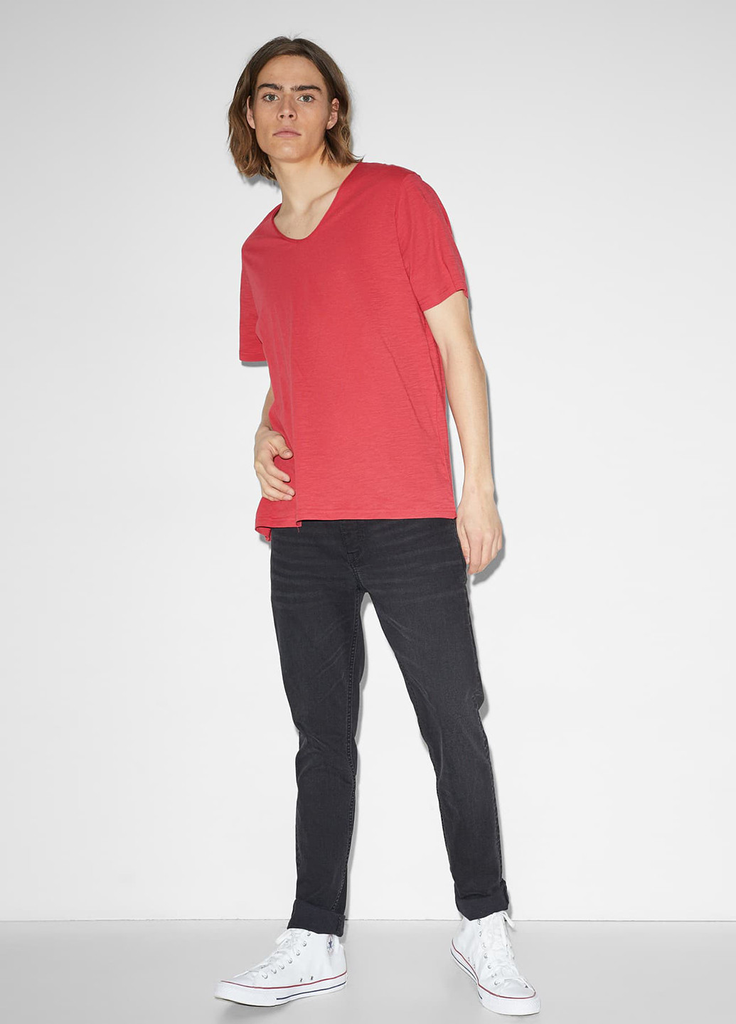 Красная футболка C&A