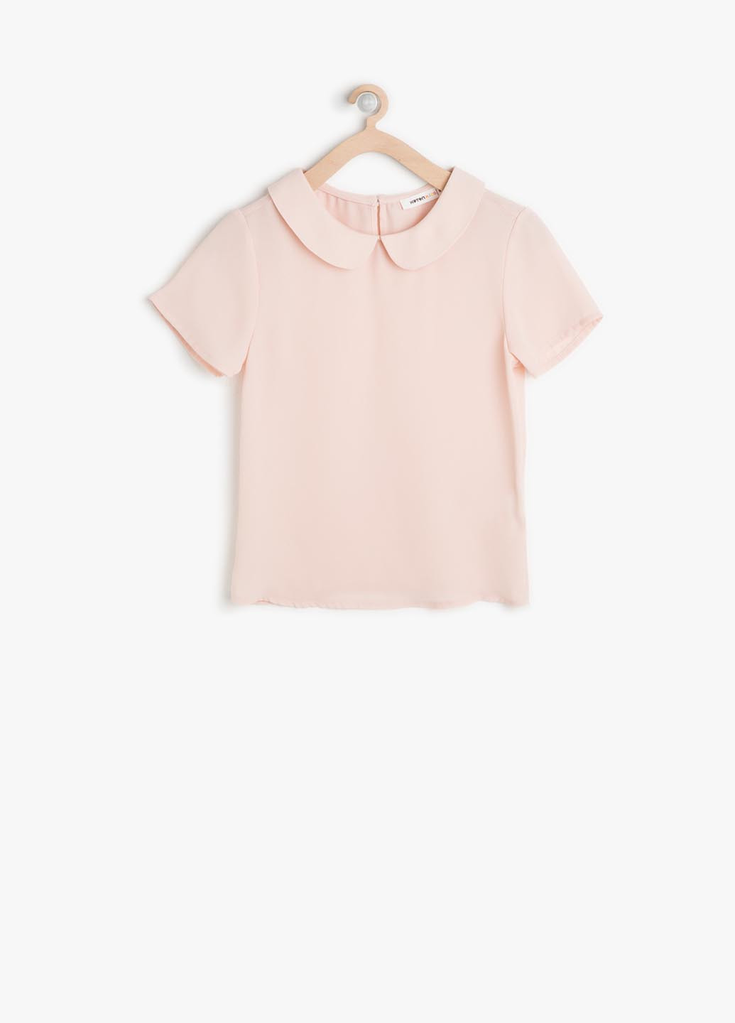 Блуза KOTON однотонна світло-рожева кежуал поліестер