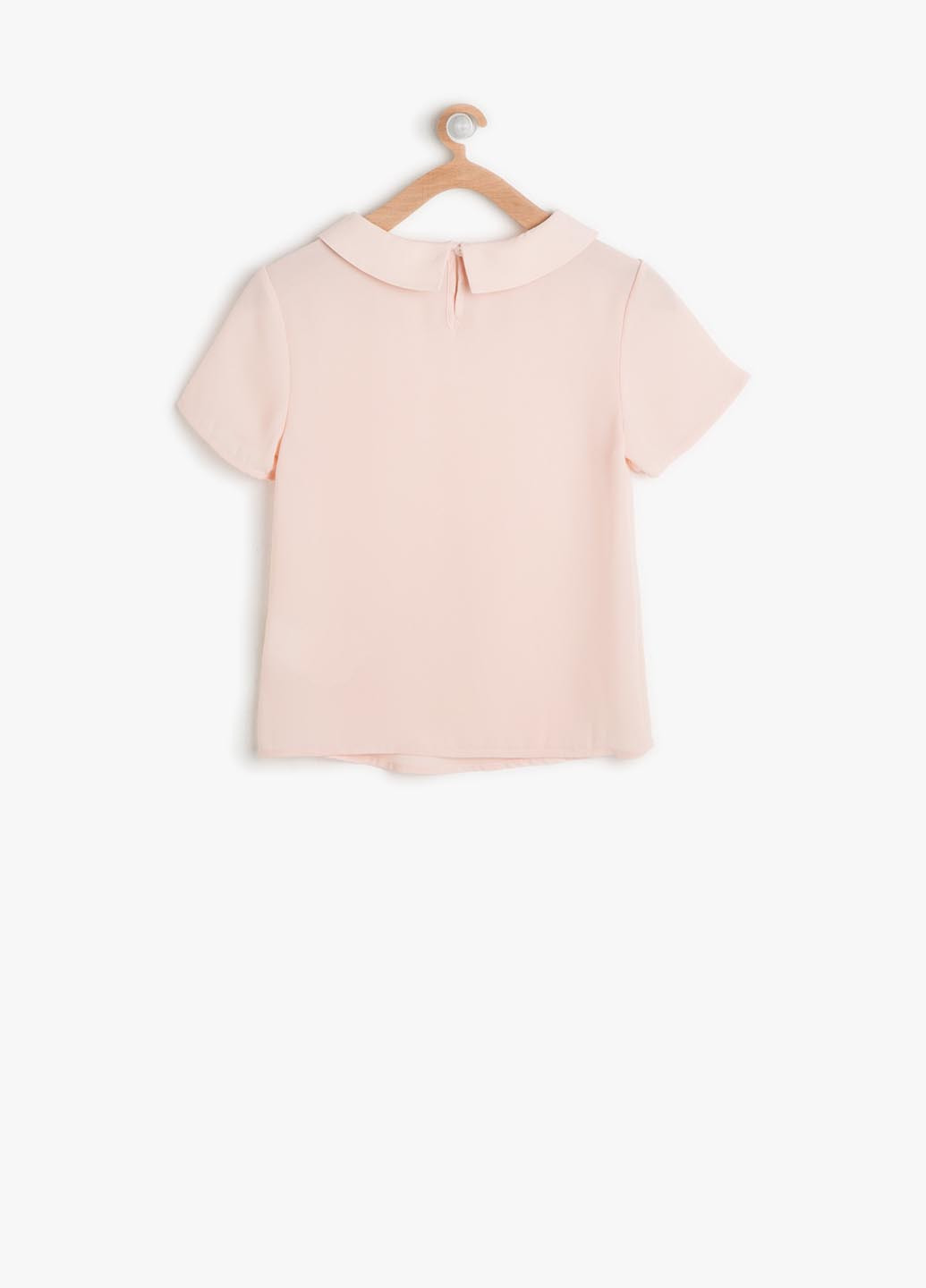 Блуза KOTON однотонна світло-рожева кежуал поліестер
