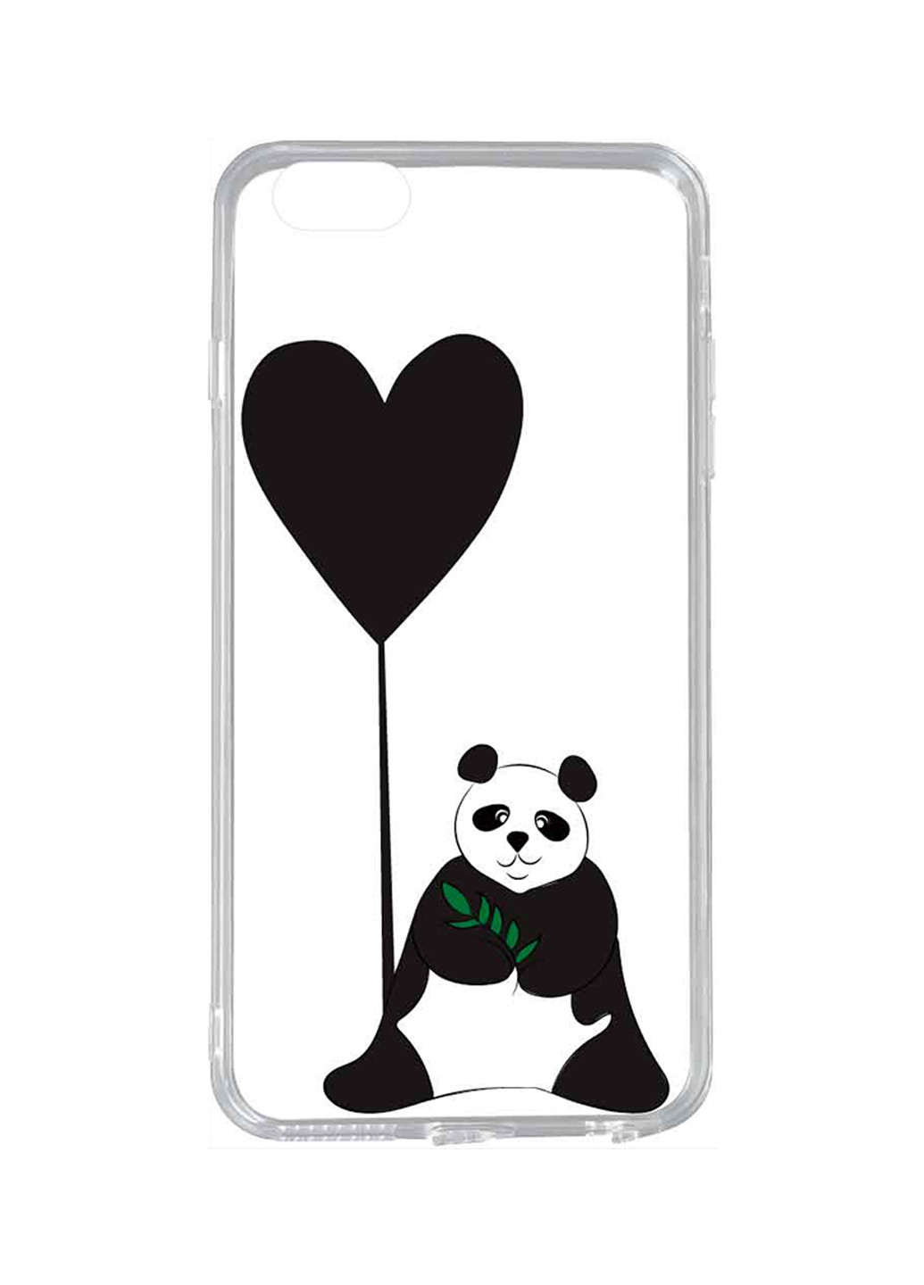 Чехол Toto acrylic+tpu print case apple iphone 6/6s #53 panda b transparent (146245262)