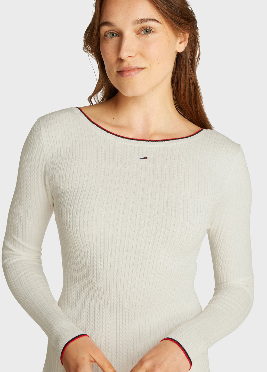 Білий кежуал сукня Tommy Jeans однотонна