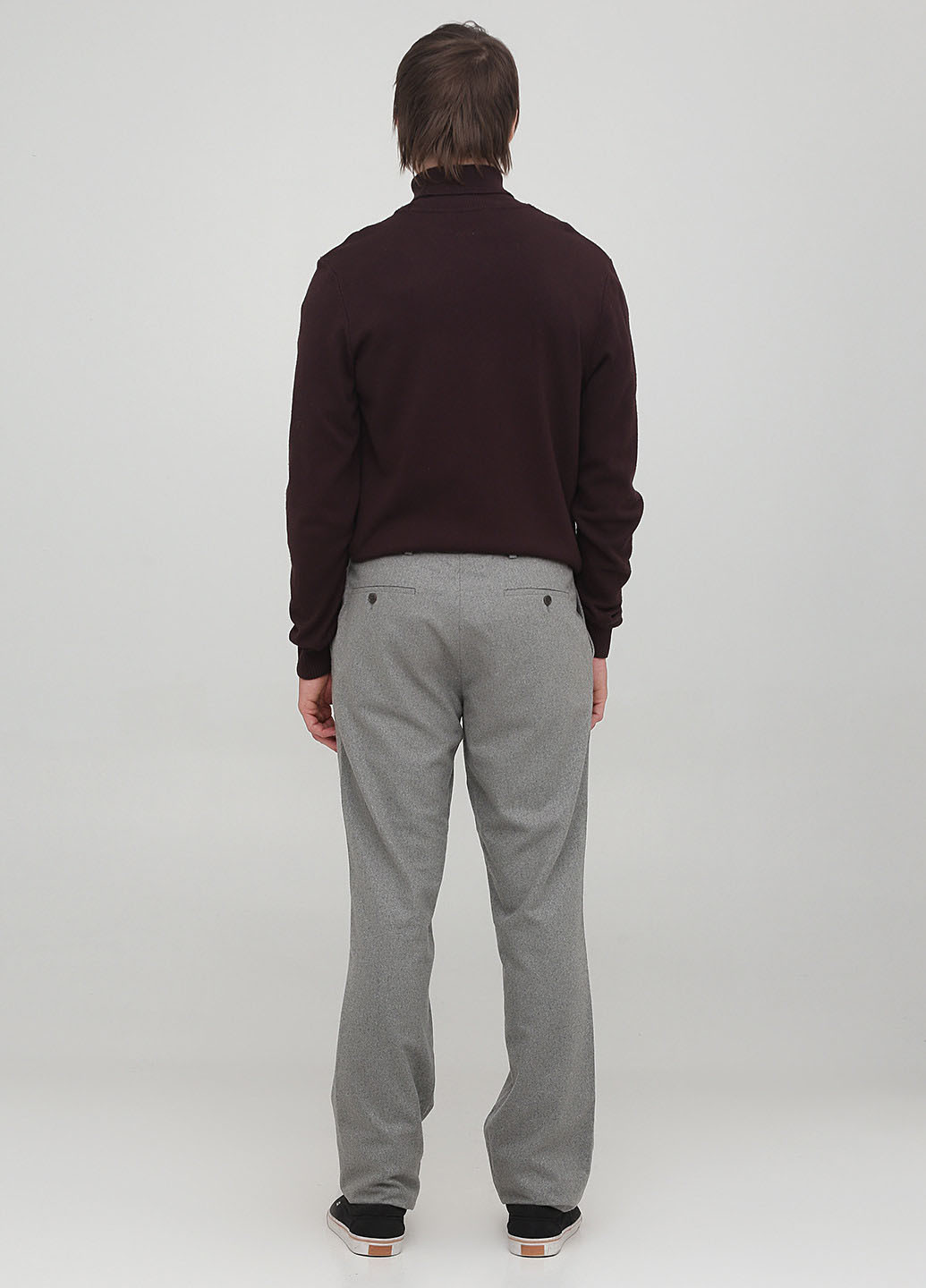 Серые классические демисезонные прямые брюки Ralph Lauren