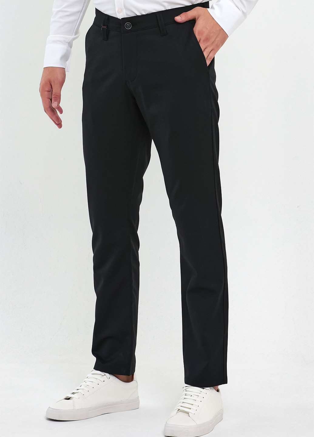 Черные классические демисезонные прямые брюки Trend Collection