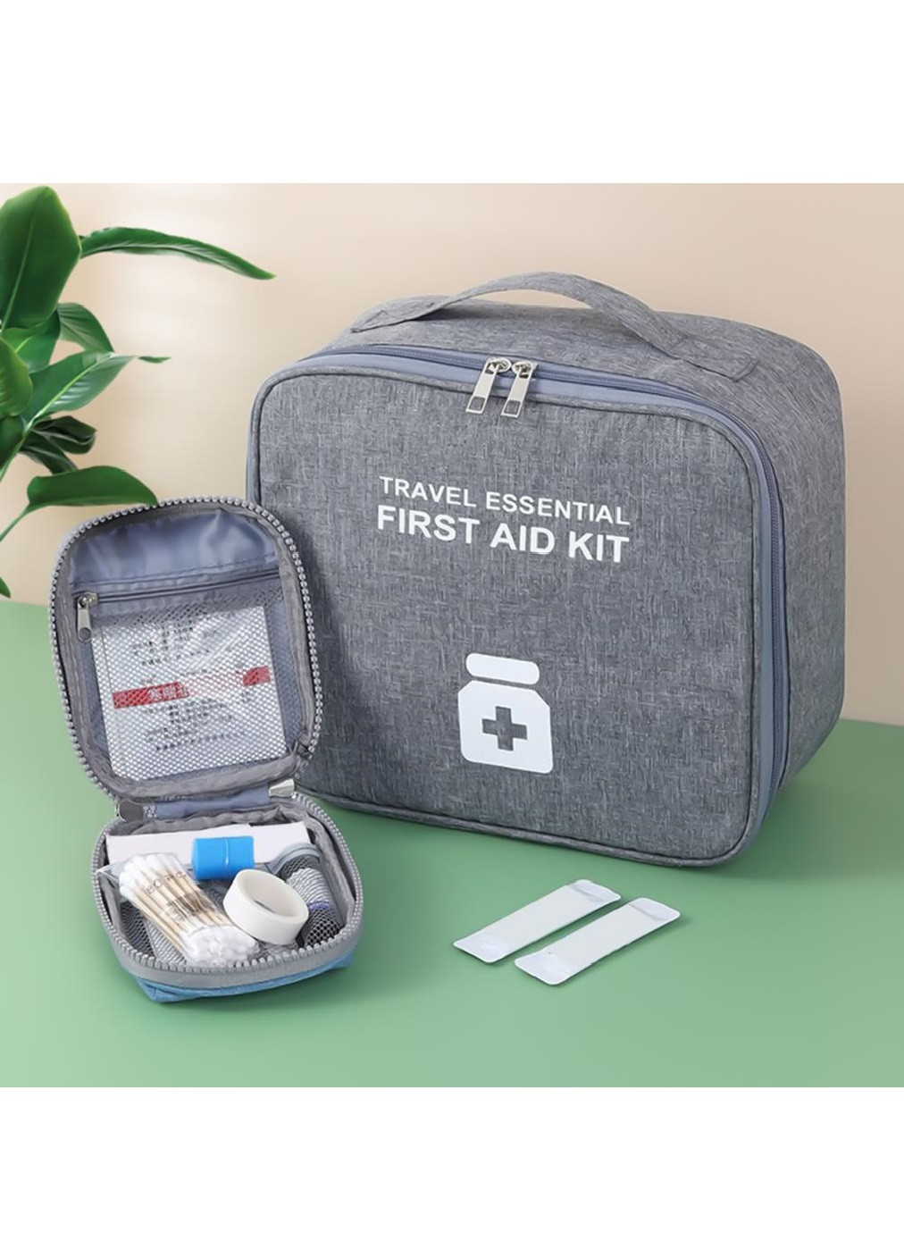 Комплект аптечок сумки органайзери для медикаментів для подорожей для дому 2 шт (473520-Prob) Сірий Unbranded (255029701)