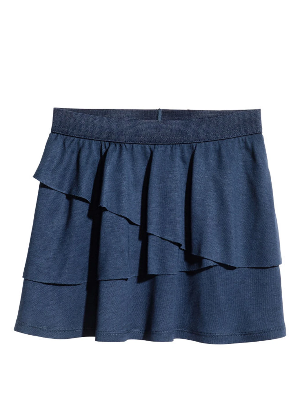 Синяя кэжуал однотонная юбка H&M мини