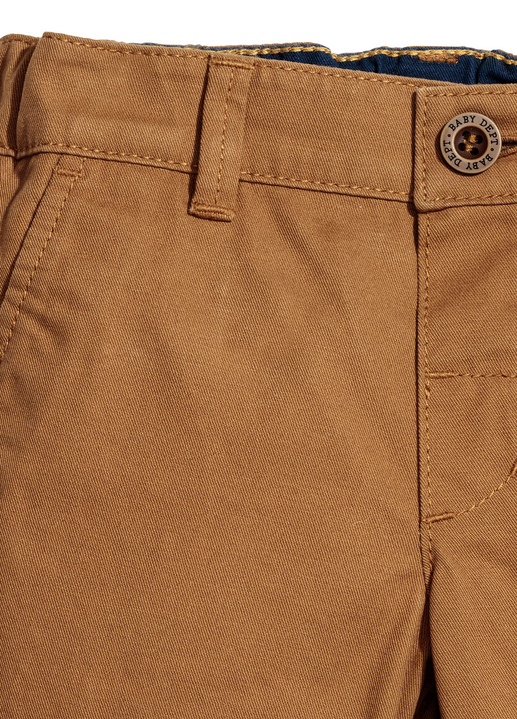 Горчичные джинсовые демисезонные брюки с высокой талией H&M