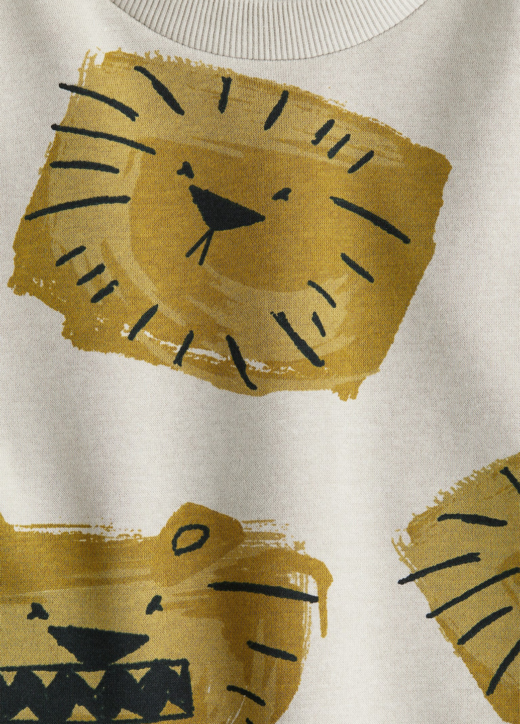 Світло-бежевий світшот H&M малюнок без декору (369791796)