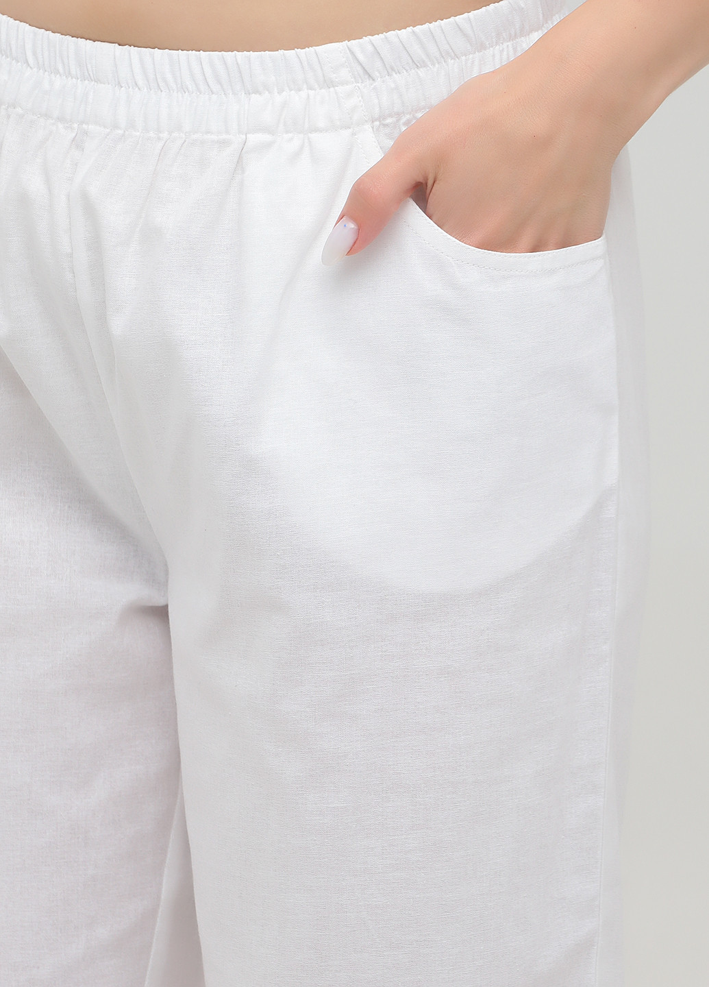 Белые кэжуал демисезонные зауженные брюки Long Island