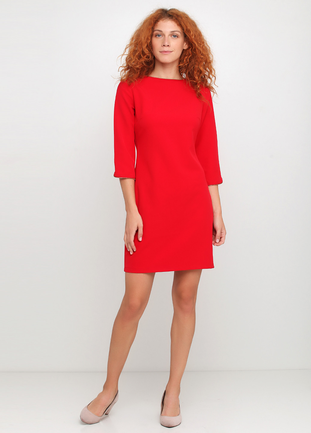 Красное кэжуал платье футляр Sassofono