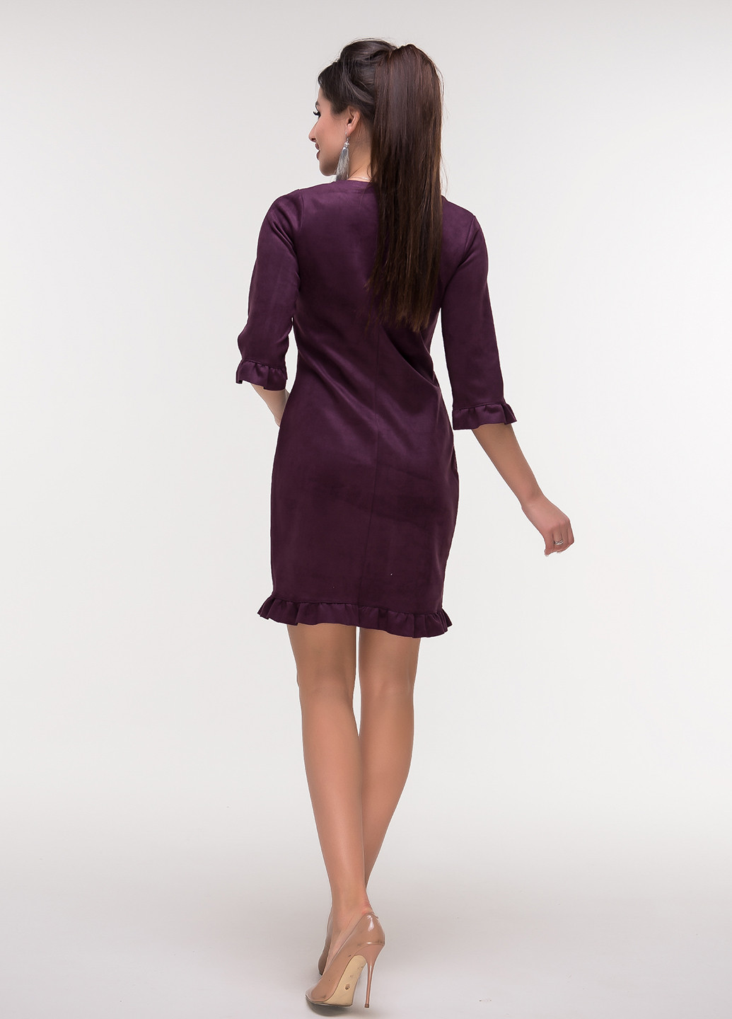 Фиолетовое кэжуал платье Ravol однотонное