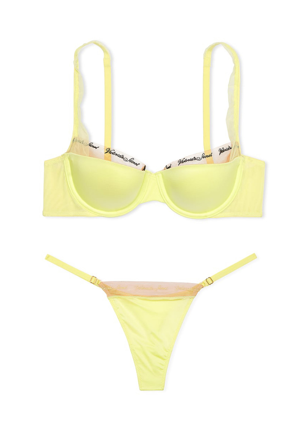 Желтый демисезонный комплект (бюстгальтер, трусики) Victoria's Secret