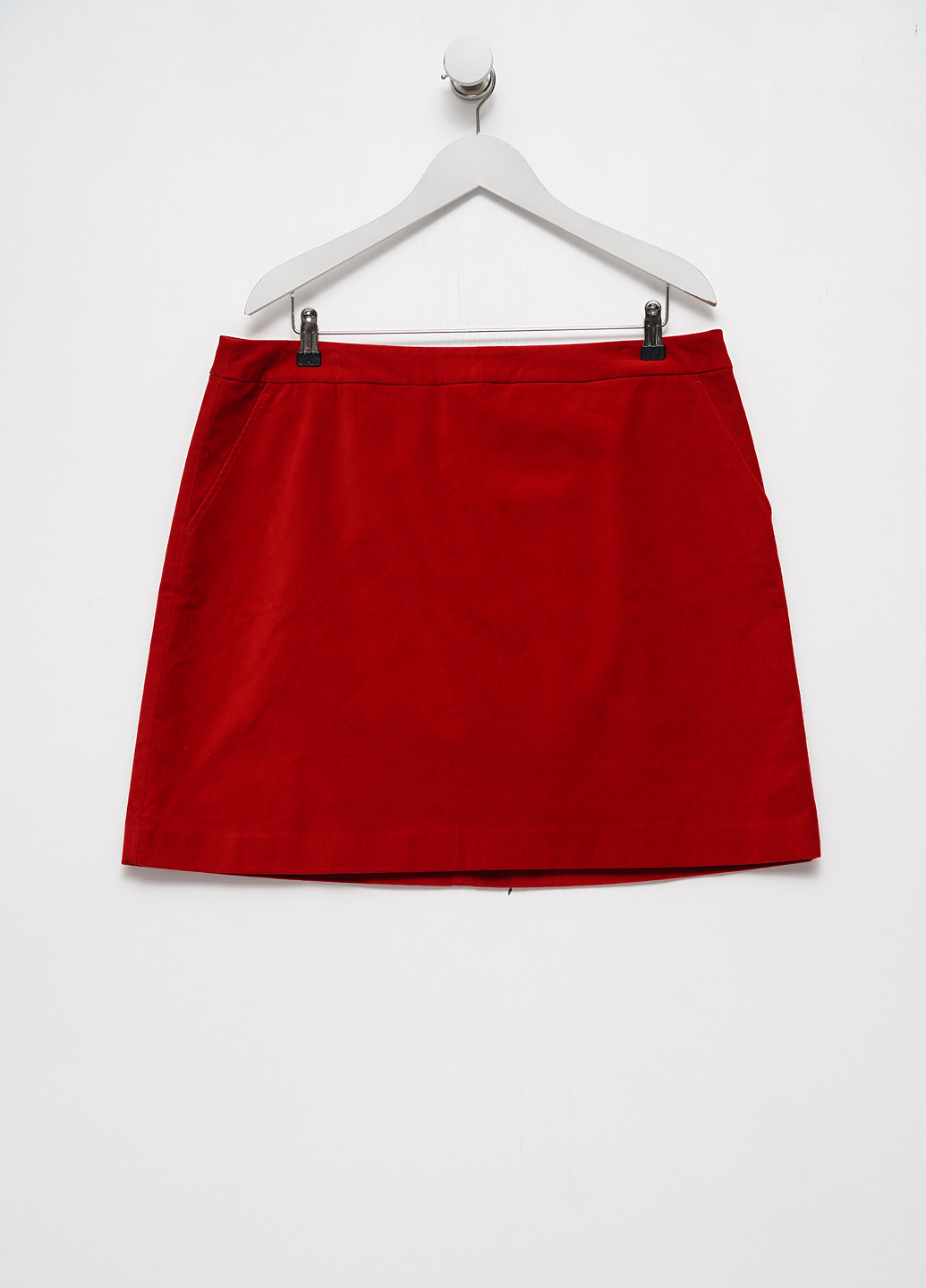 Красная кэжуал однотонная юбка Boden