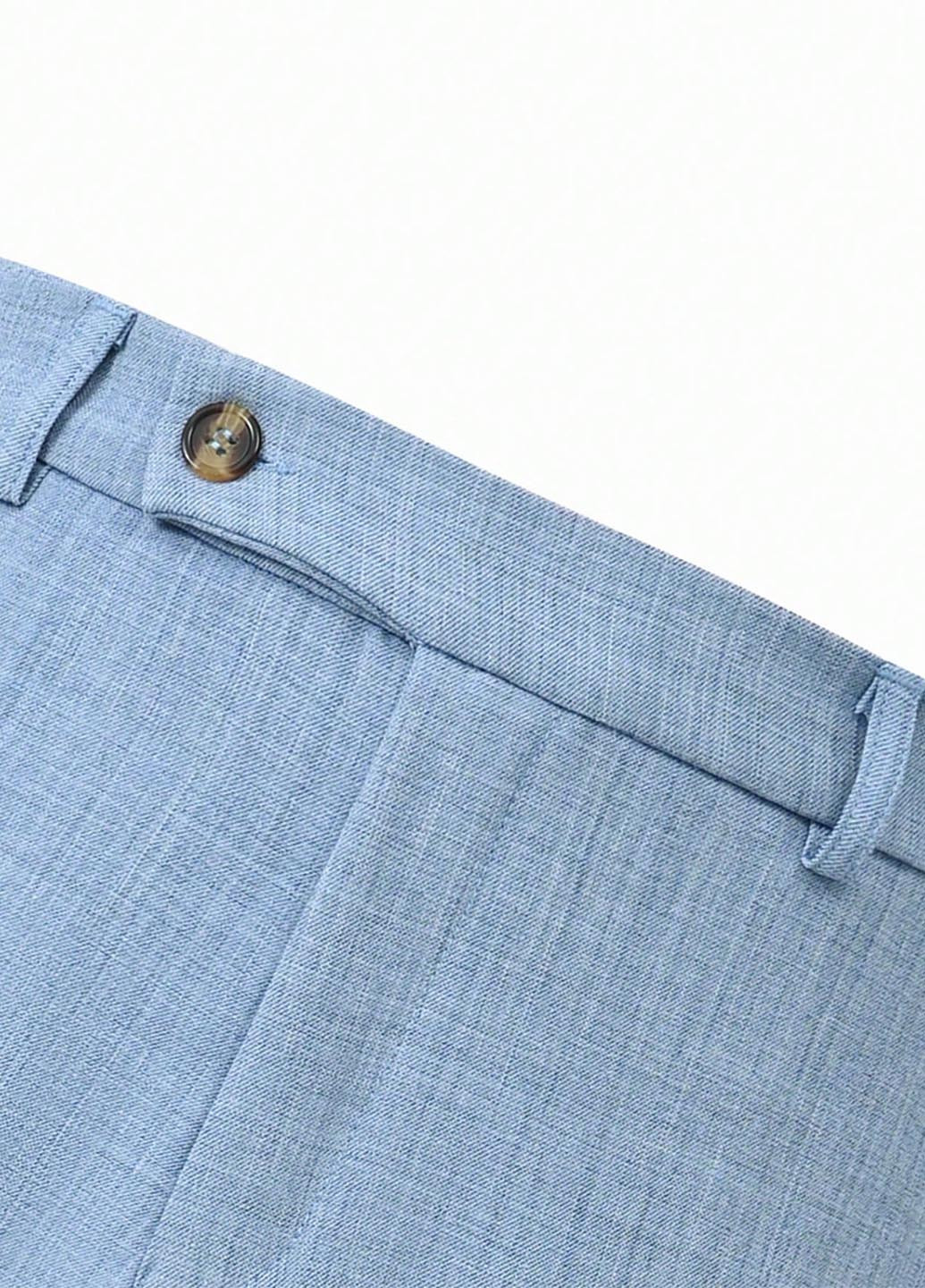 Голубые праздничный, нарядные, классические, кэжуал демисезонные классические, прямые брюки SHEIN