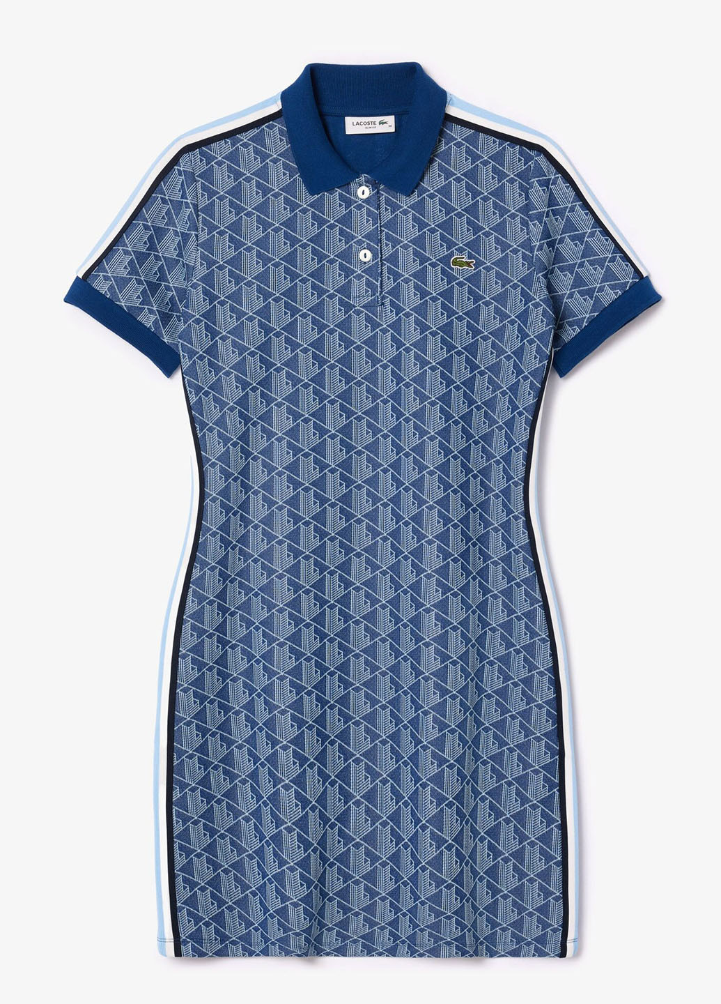 Комбинированное кэжуал платье поло Lacoste с абстрактным узором