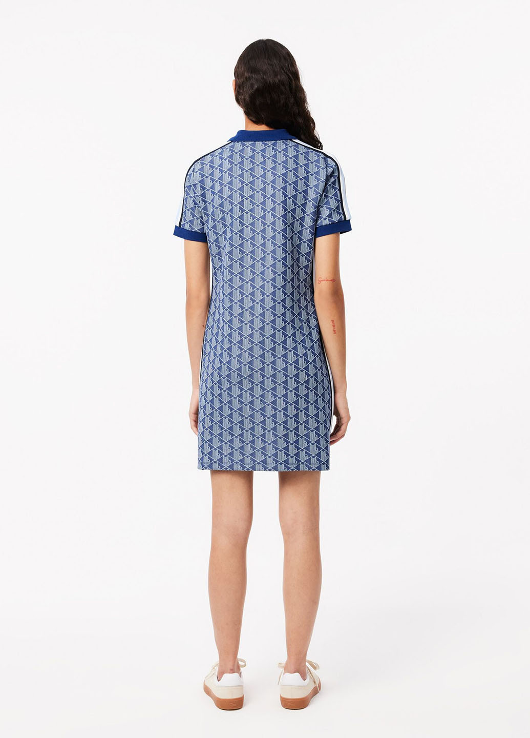 Комбинированное кэжуал платье поло Lacoste с абстрактным узором