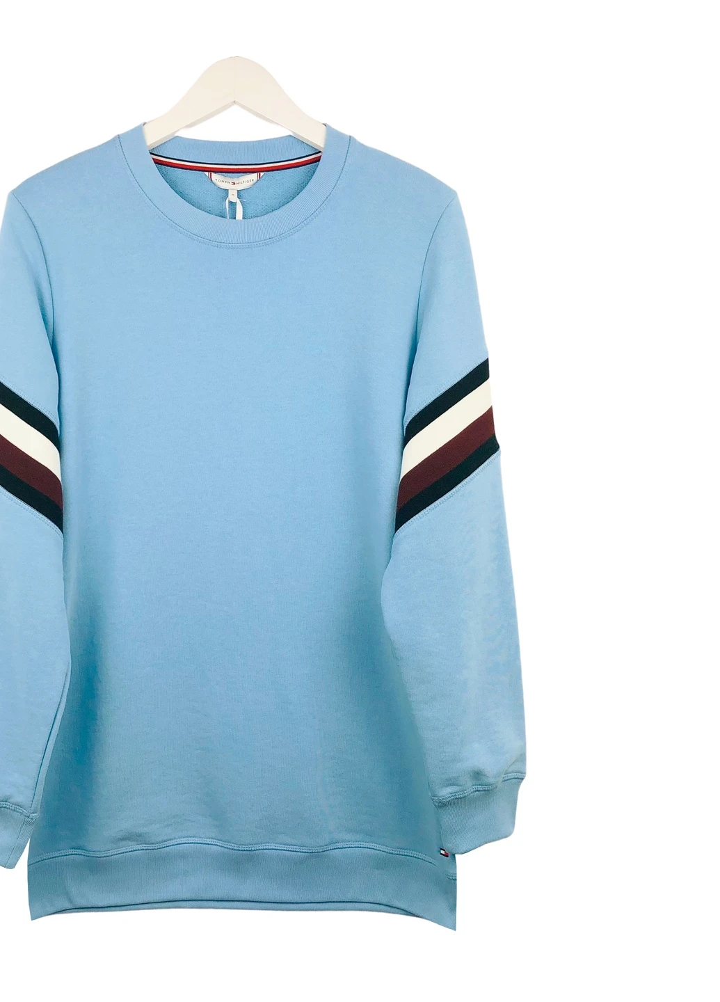 Голубой демисезонный удлиненный cвитшот джемпер Tommy Hilfiger