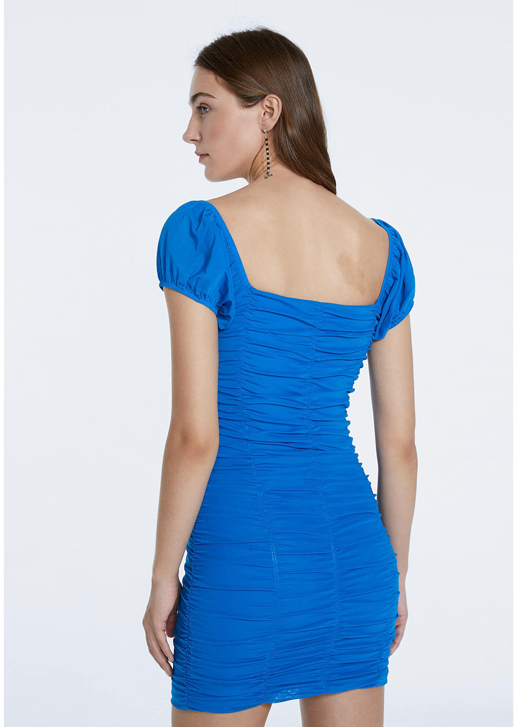 Синя кежуал сукня Stradivarius однотонна