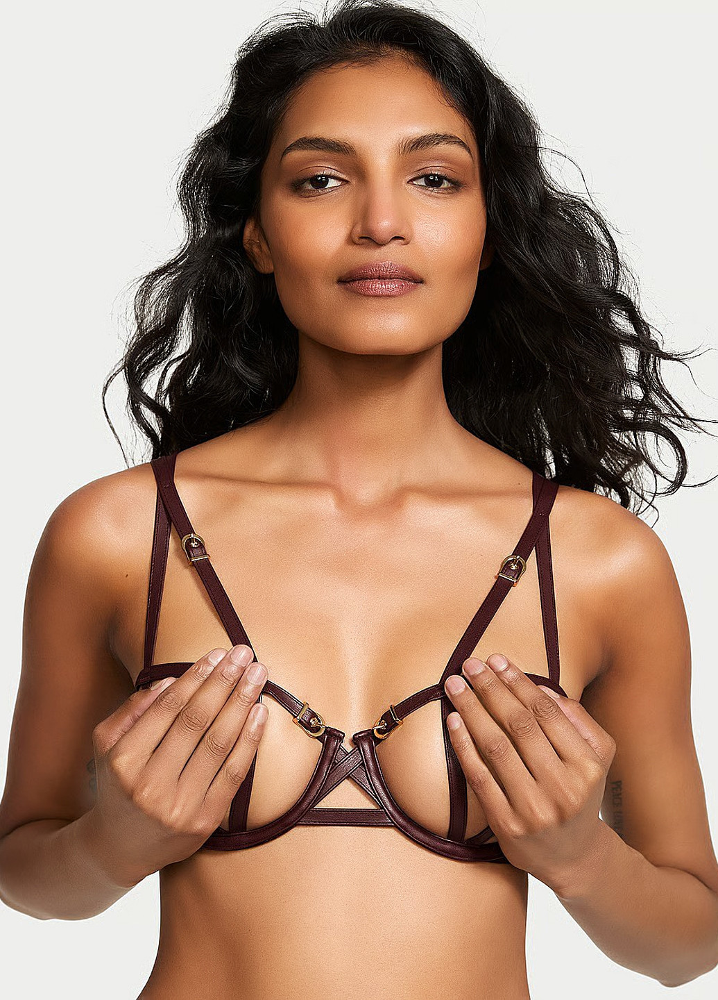 Бордовый демисезонный комплект (бюстгальтер, трусики) Victoria's Secret