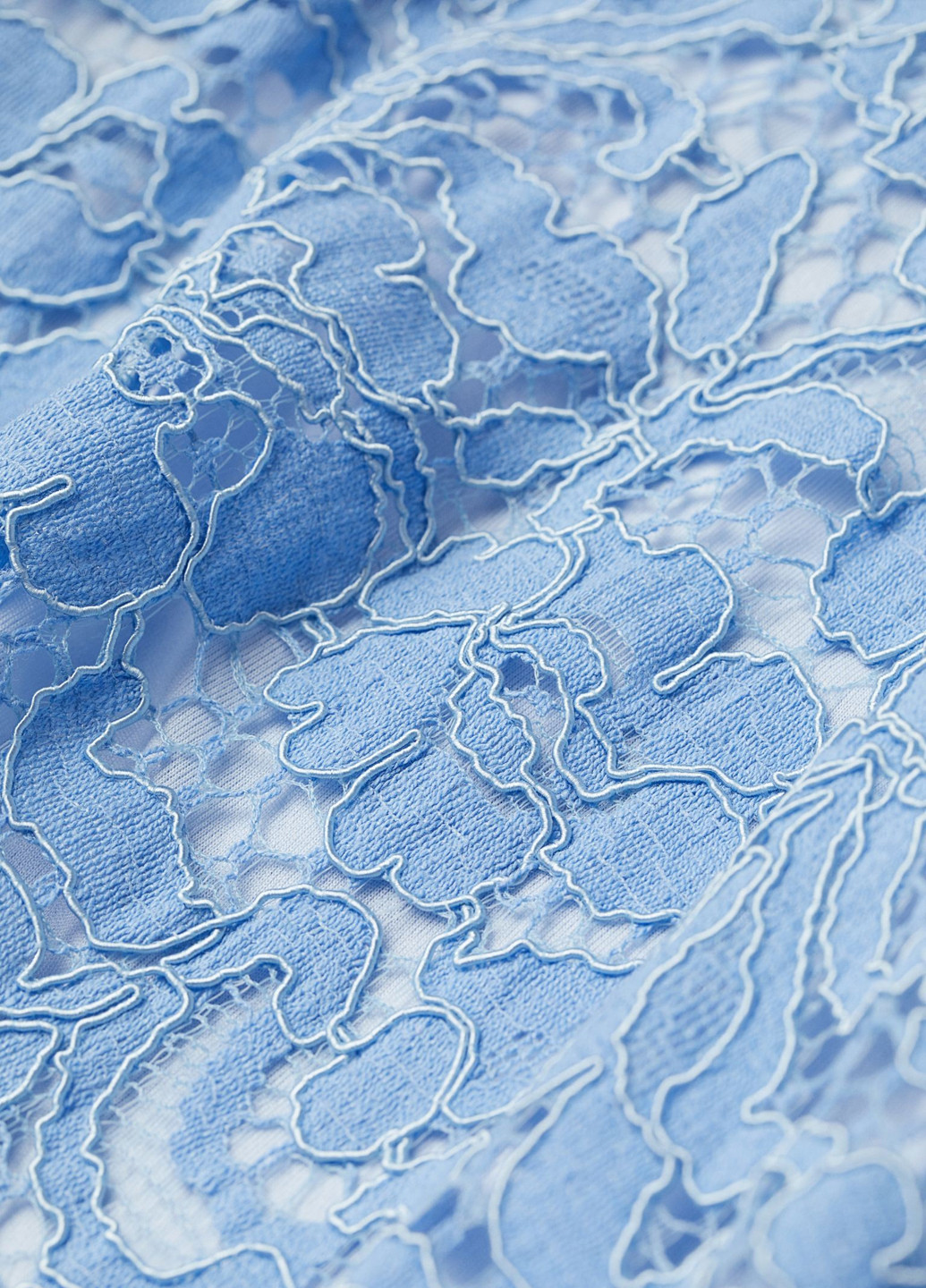 Голубое кэжуал платье клеш H&M однотонное