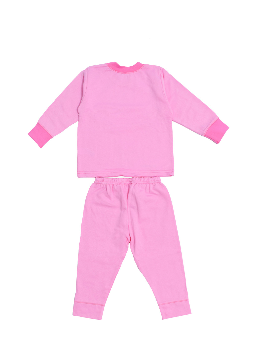 Розовая всесезон пижама (свитшот, брюки) Фламинго