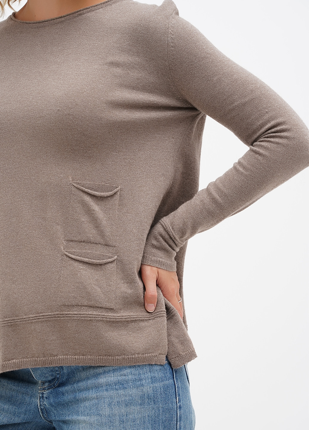 Темно-бежевый демисезонный джемпер джемпер Sassofono