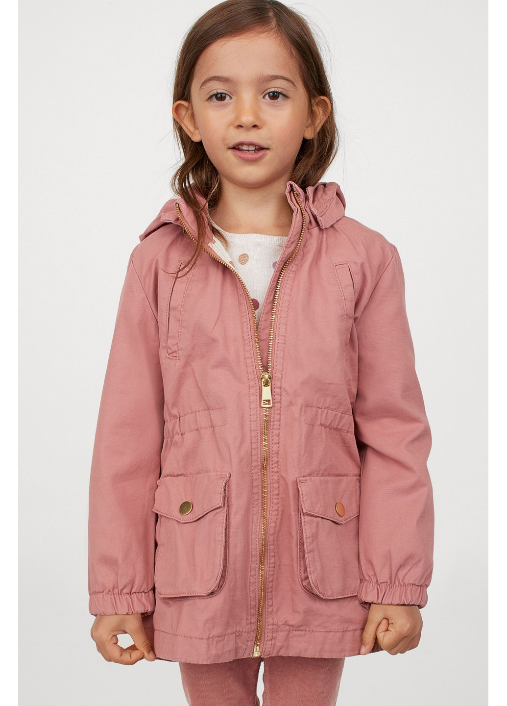 Розовая демисезонная куртка парка H&M