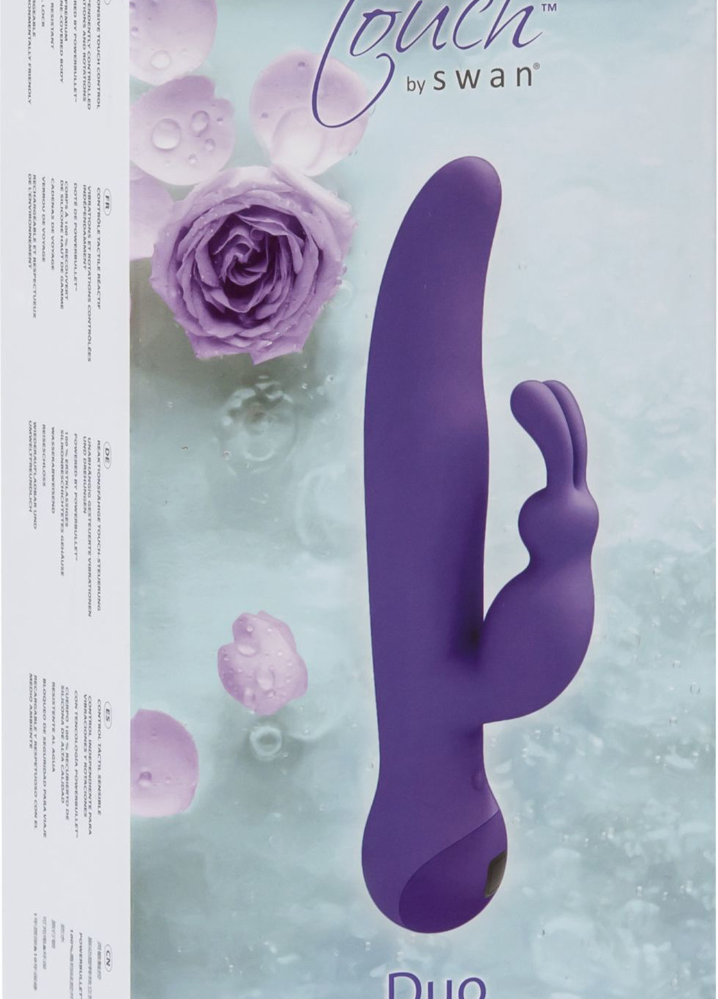 Вибратор-кролик с сенсорным управлением и ротацией Touch by - Duo Purple, глубокая вибрация Swan (254151138)