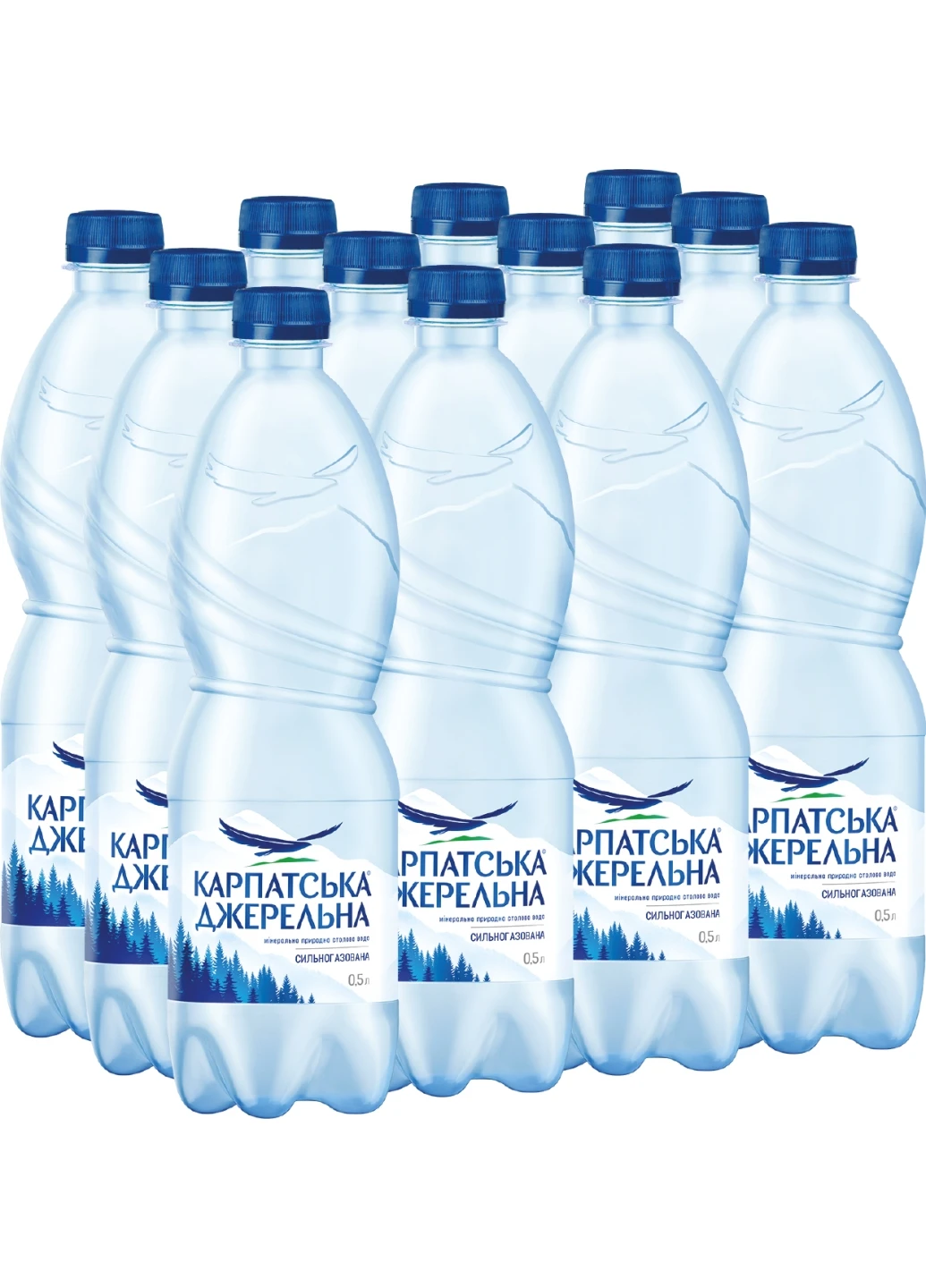 Вода Карпатська Джерельна газована 0,5 л Карпатська Джерельна kd001-K (253178140)