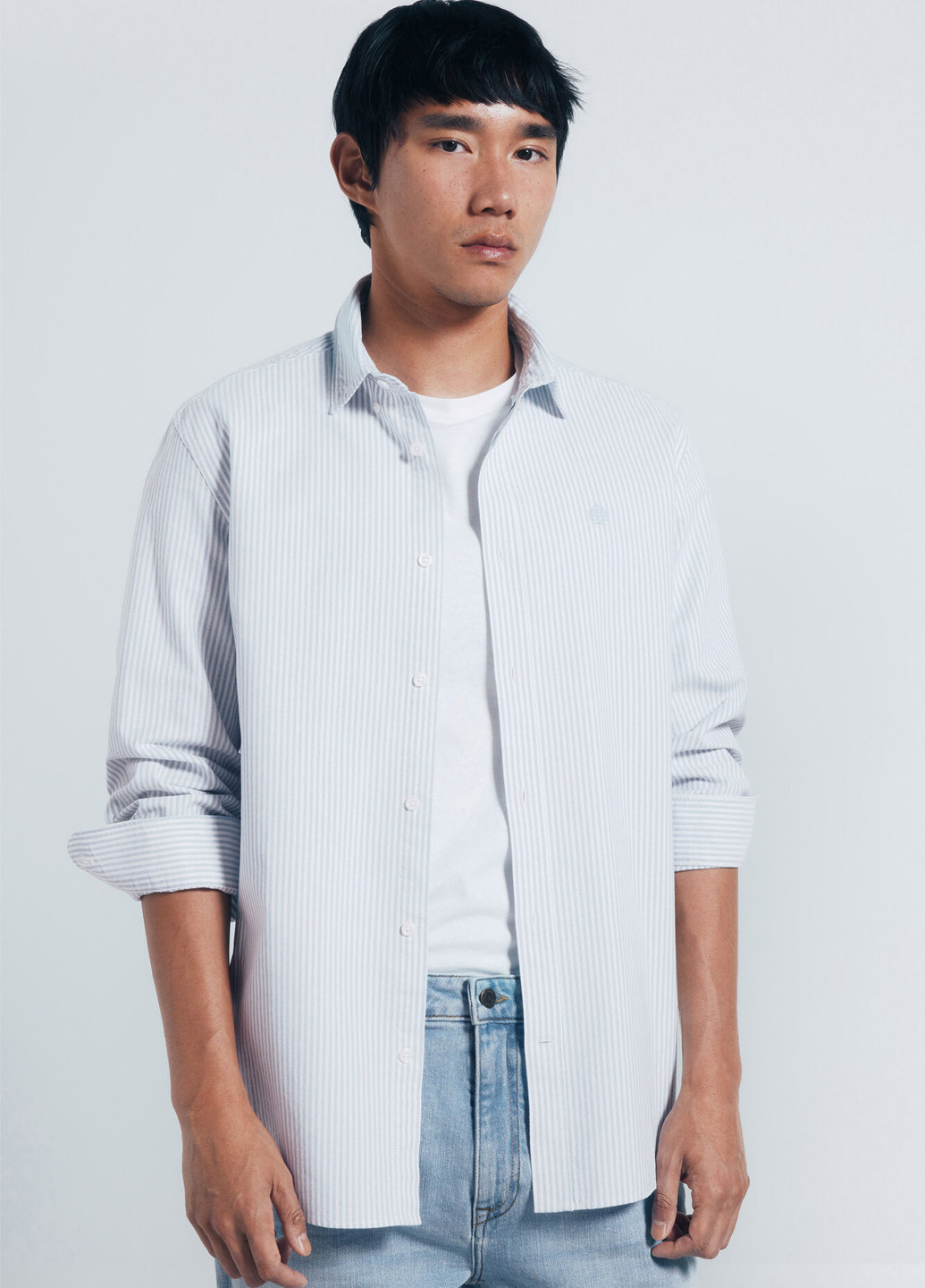 Голубой классическая, кэжуал рубашка в полоску Springfield