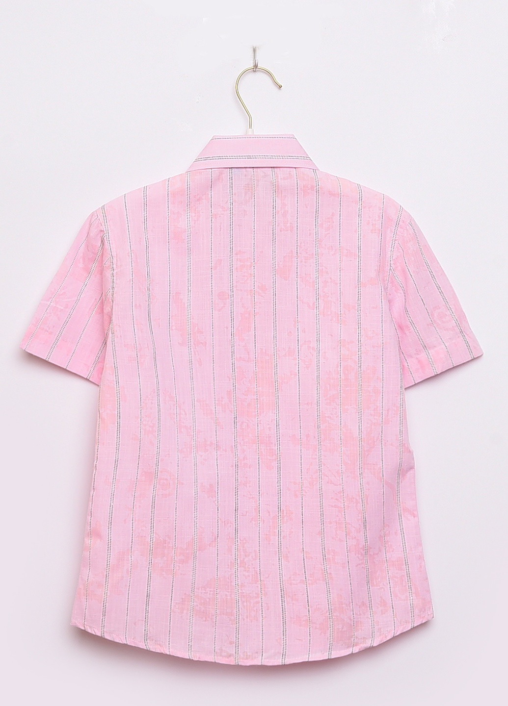 Розовая классическая рубашка в клетку Let's Shop