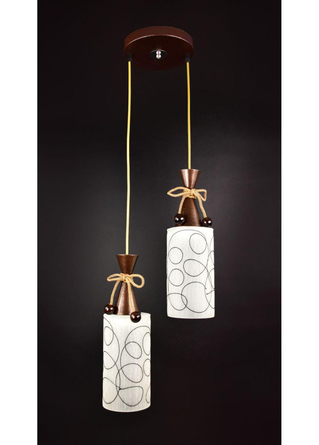 Люстра стельова на 2 лампочки 10120/2 Коричневий 50х30х30 см. Sunnysky (253122332)