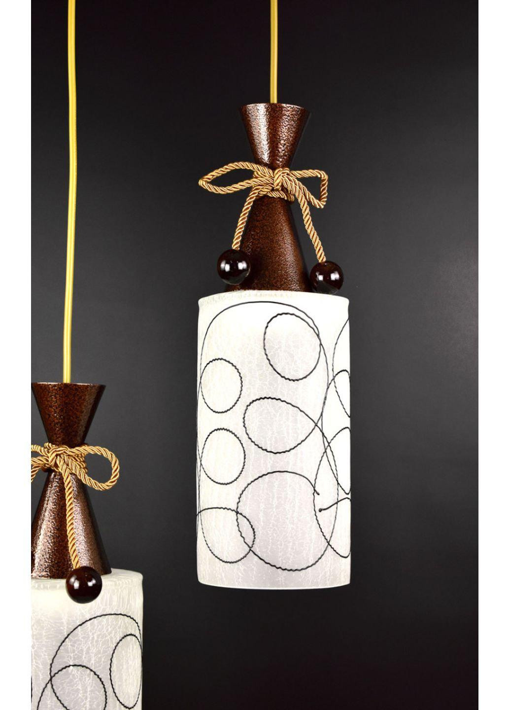 Люстра стельова на 2 лампочки 10120/2 Коричневий 50х30х30 см. Sunnysky (253122332)