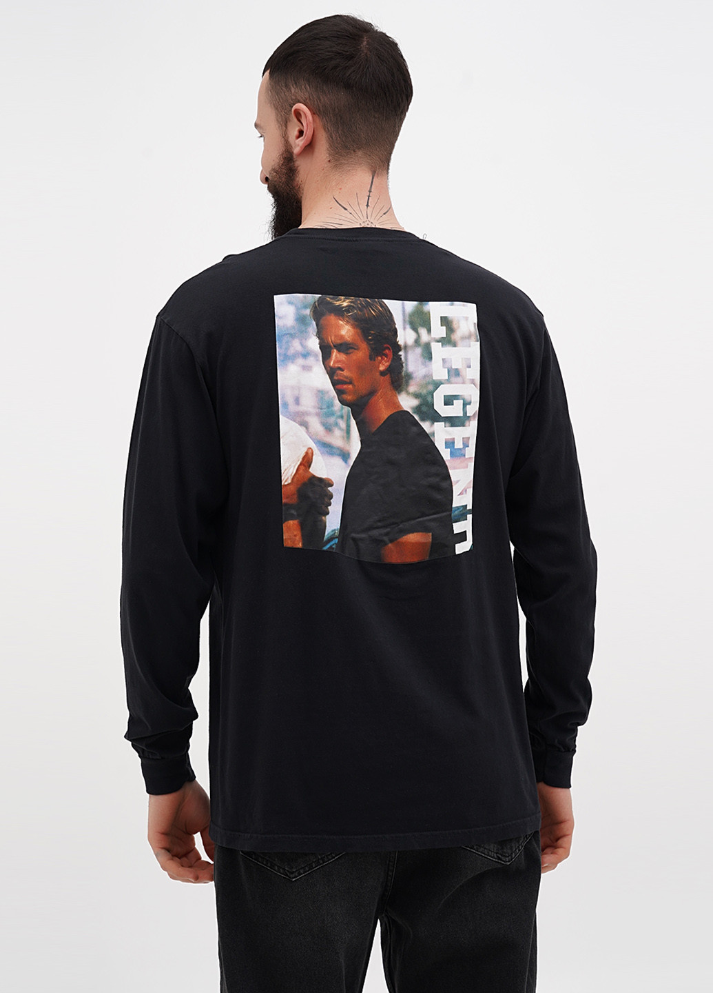 Лонгслів Comfort Colors малюнок чорний кежуали бавовна