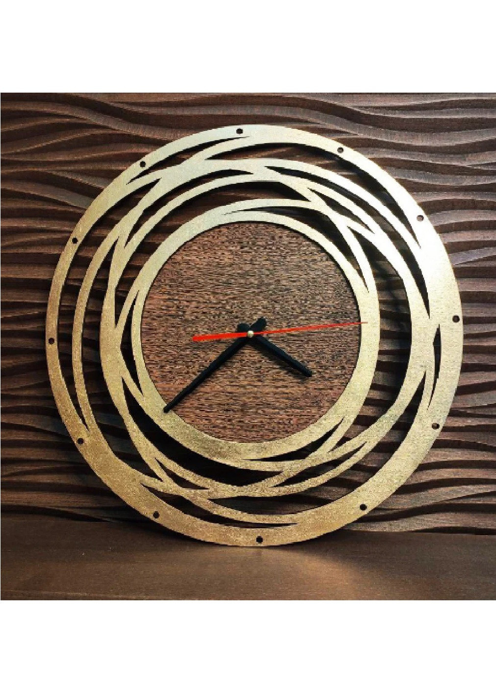 Настенные часы ручной работы с ефектом золота 40 см (3487328-De) Francesco Marconi (251385114)