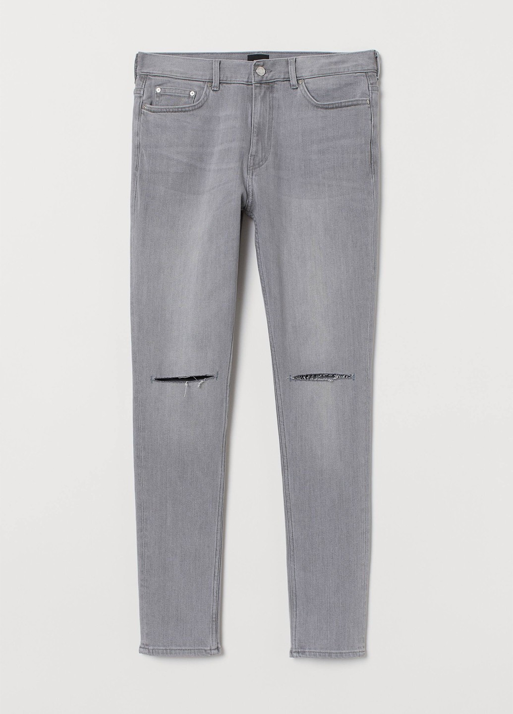 Серые демисезонные скинни джинсы H&M
