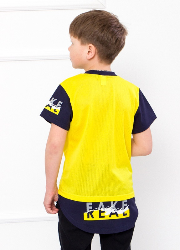 Жовта літня футболка для хлопчика Носи своє 6121-100-33