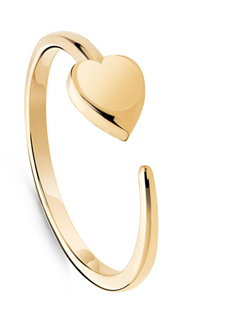 Серебряное позолоченое кольцо «Сердце» размер 18 Peninsula (226765904)
