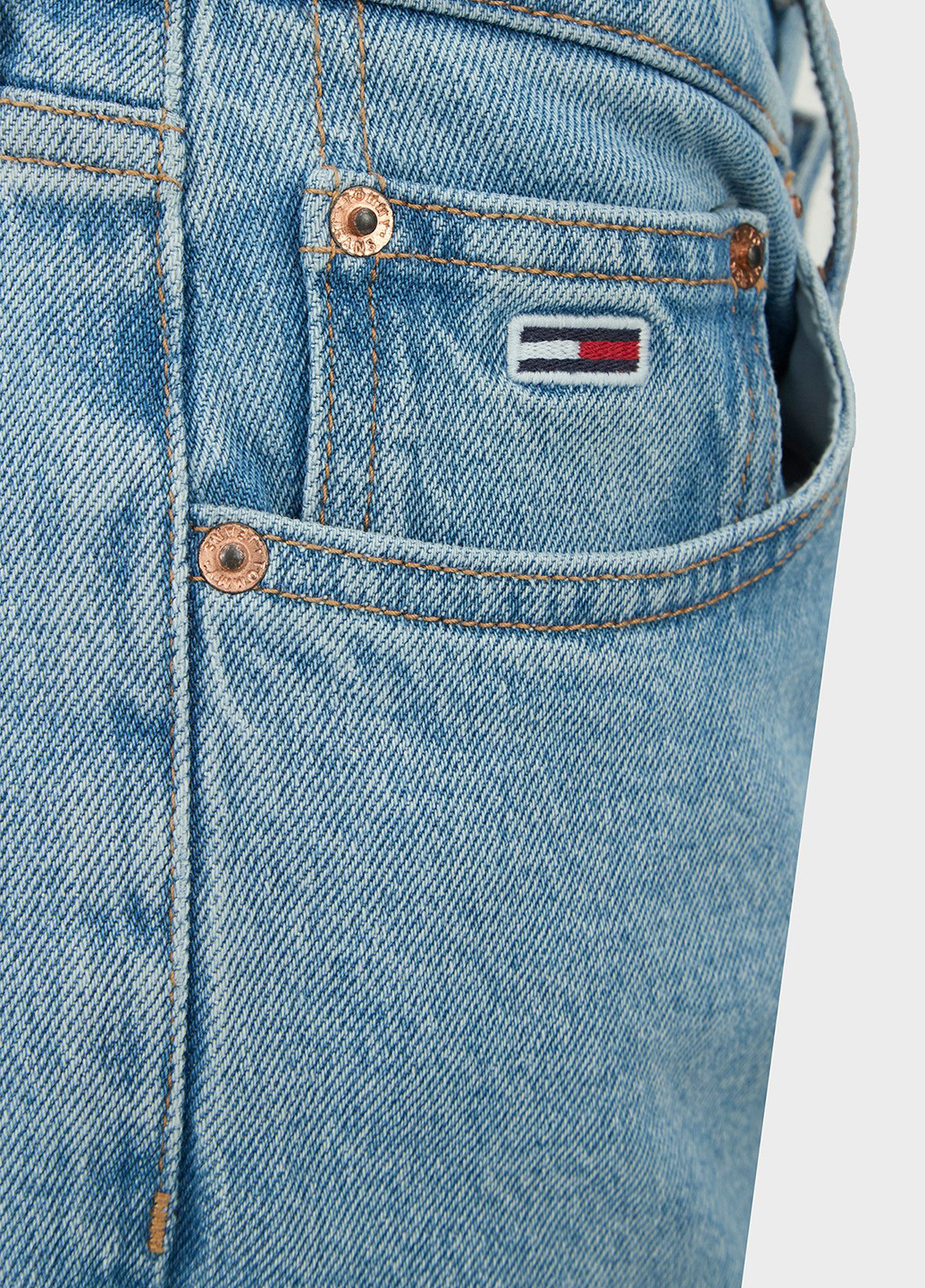 Синие демисезонные зауженные джинсы Tommy Jeans