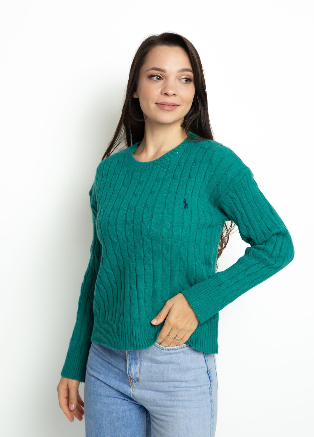 Бирюзовый зимний джемпер джемпер Time of Style