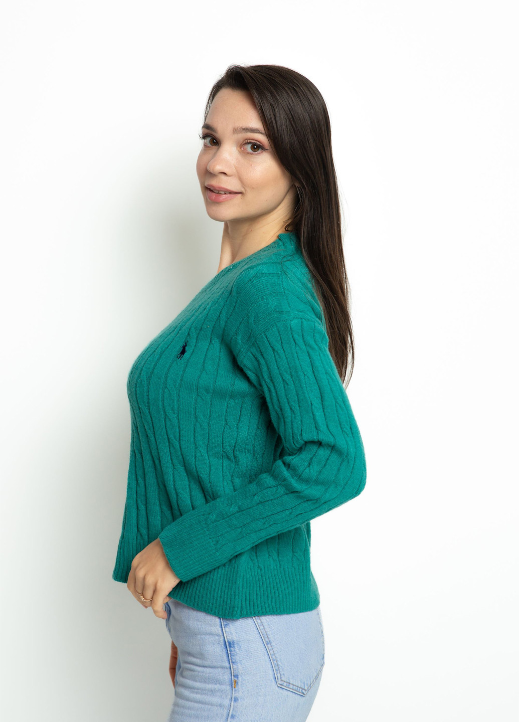 Бирюзовый зимний джемпер джемпер Time of Style