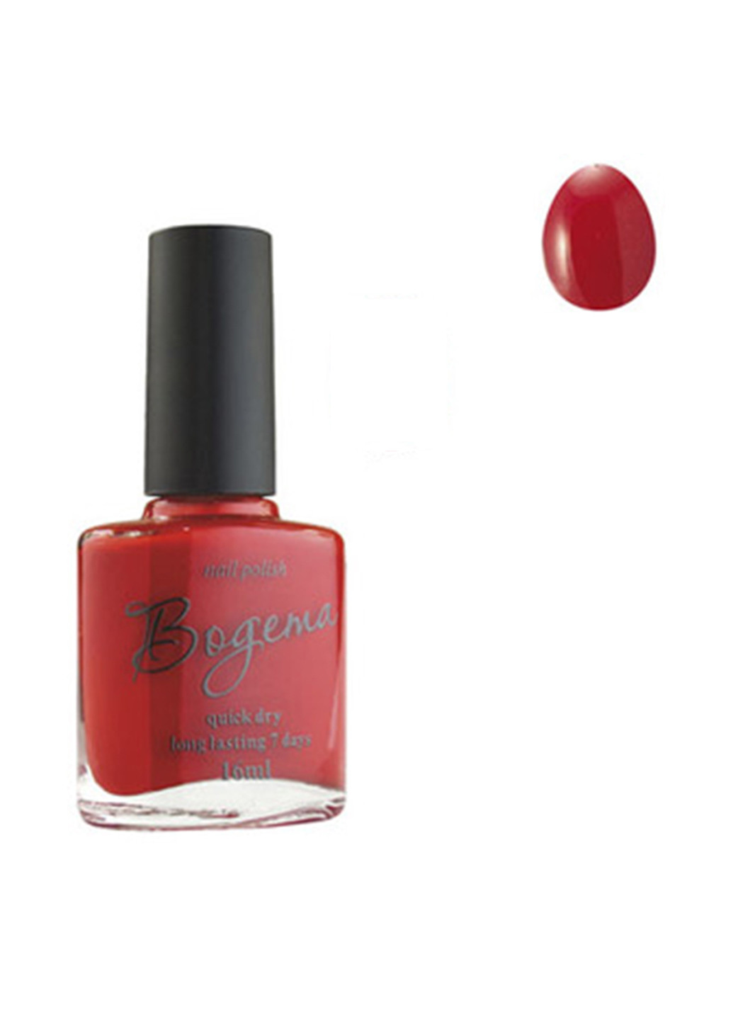 Лак для ногтей с эффектом геля Bogema Nail Polish №18 Красный Eva Cosmetics (83358266)