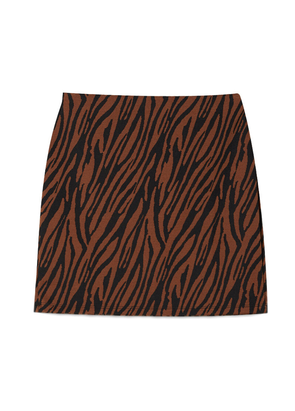 Разноцветная кэжуал зебра юбка Stradivarius а-силуэта (трапеция)