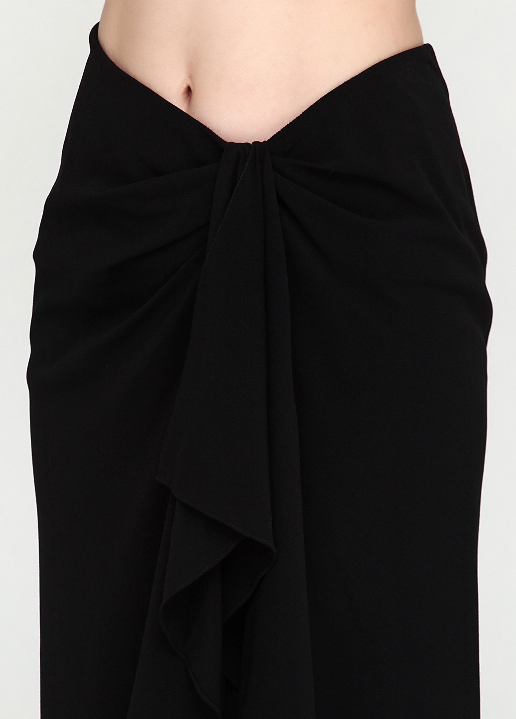 Черная кэжуал однотонная юбка Ralph Lauren на запах