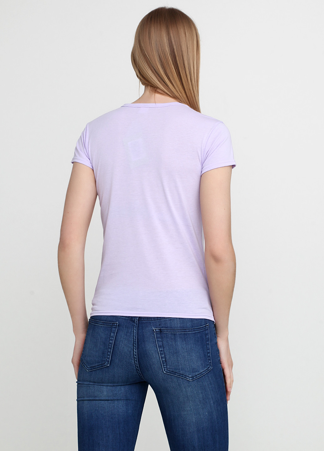 Бледно-фиолетовая летняя футболка Sport