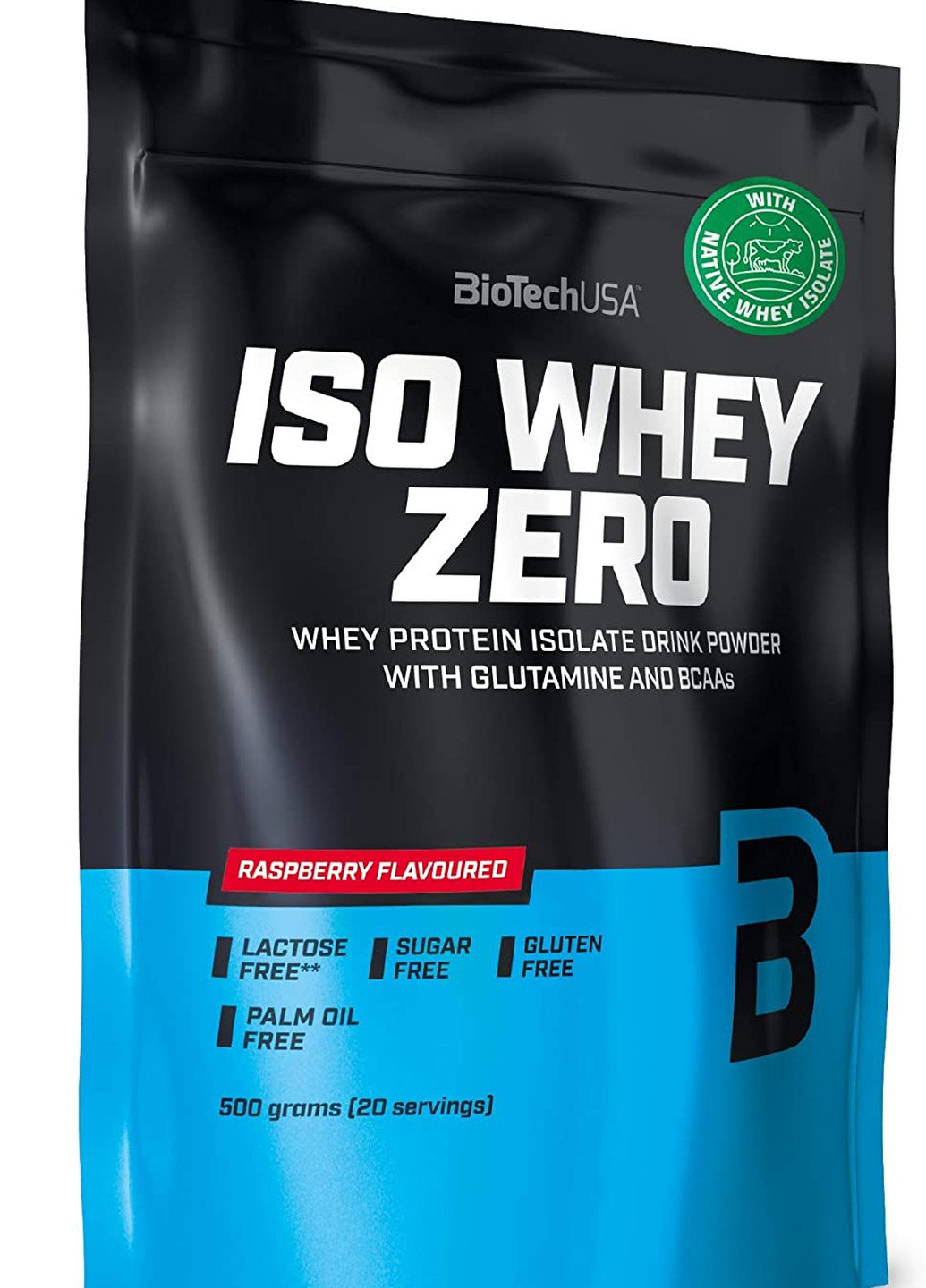 Протеїн ізолят Iso Whey Zero 500 g (Raspberry) Biotech (255622446)