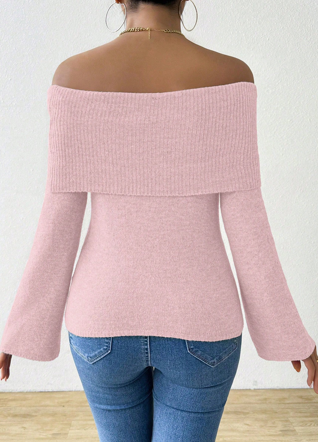 Світло-рожевий демісезонний светр SHEIN