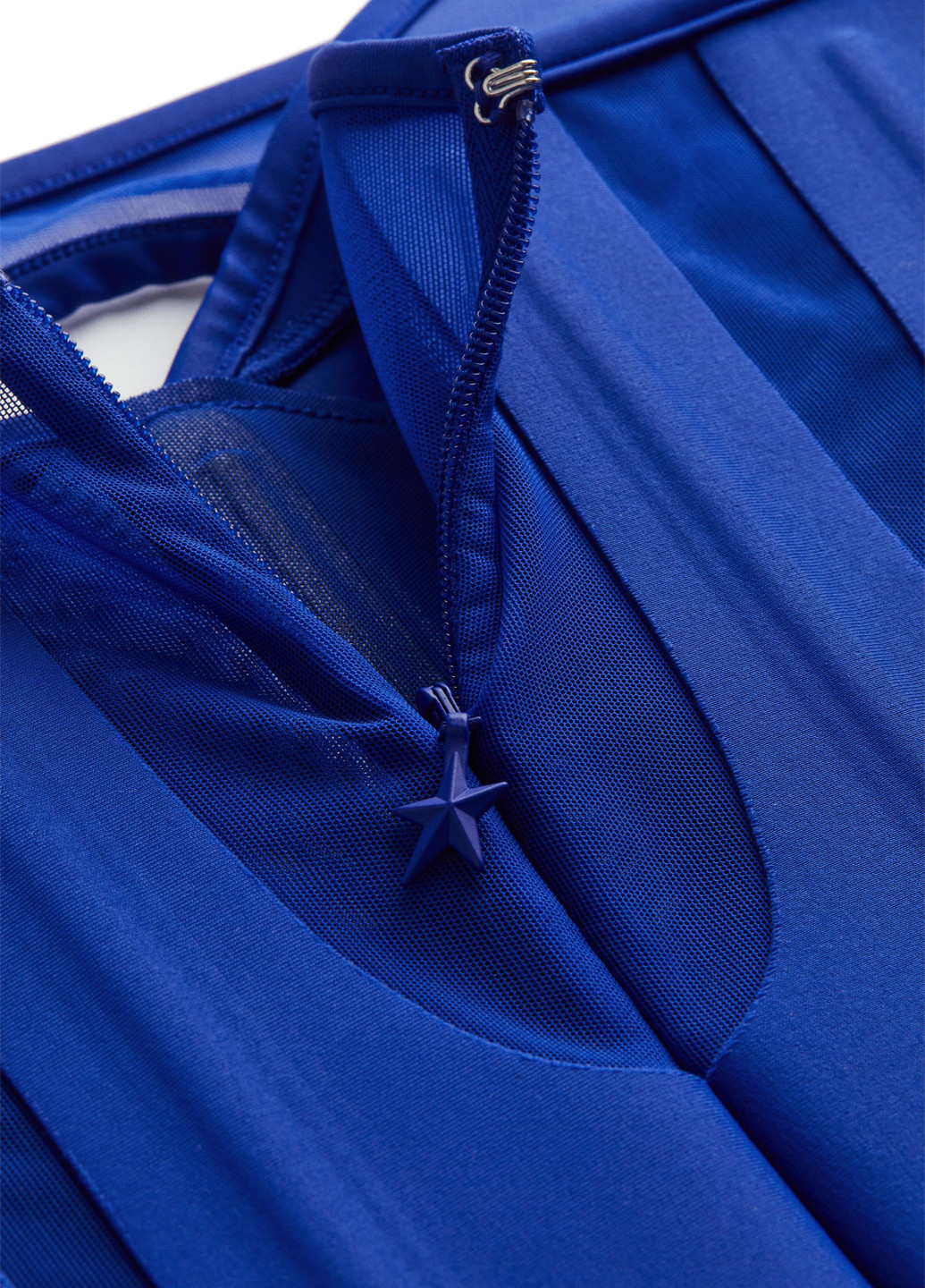 Синя коктейльна, кежуал сукня силуетна H&M х Mugler однотонна